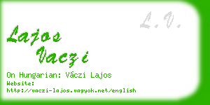 lajos vaczi business card